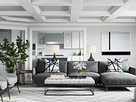 Living Room · Contemporary designed by Isaac