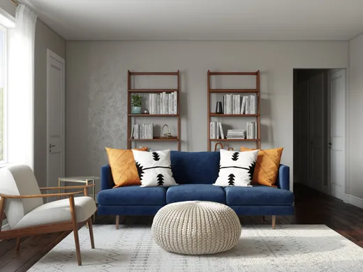 Living Room · Midcentury Modern designed by Abigail