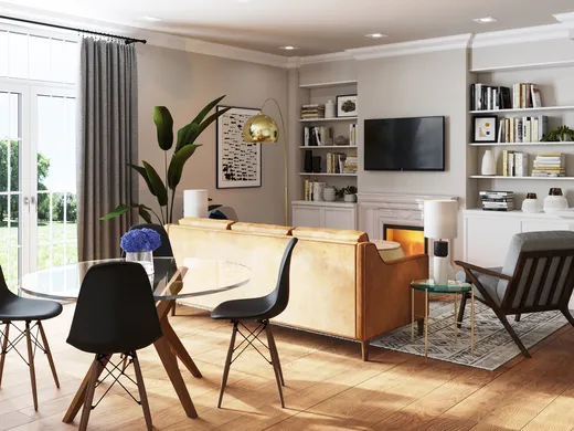 Living Room · Contemporary designed by Jenette