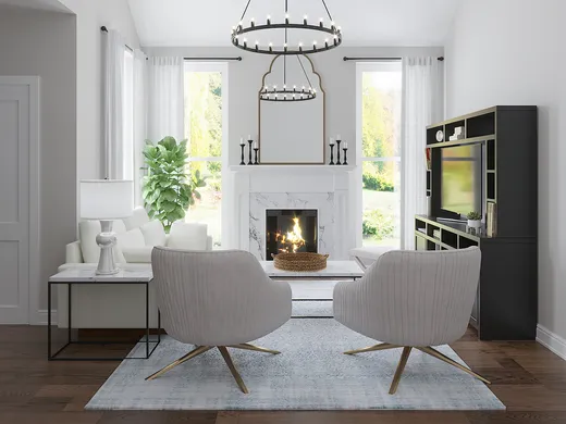 Living Room · Transitional designed by Paige