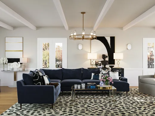 Living Room · Glam designed by Melisa