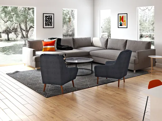 Living Room · Eclectic designed by Candace