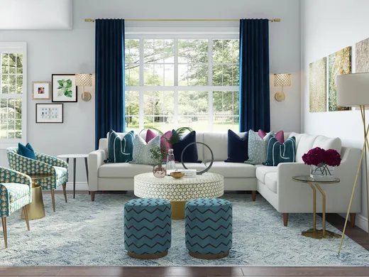 Living Room · Contemporary designed by Karen