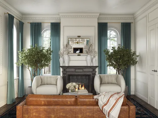 Living Room · Eclectic designed by Natalie