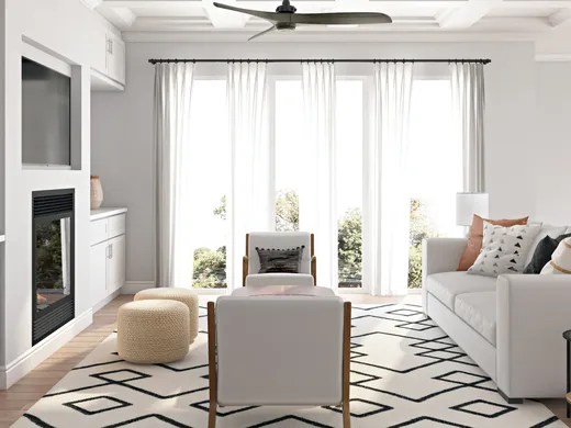 Living Room · Coastal designed by Carsey