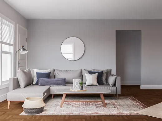 Living Room · Midcentury Modern designed by Alexandra