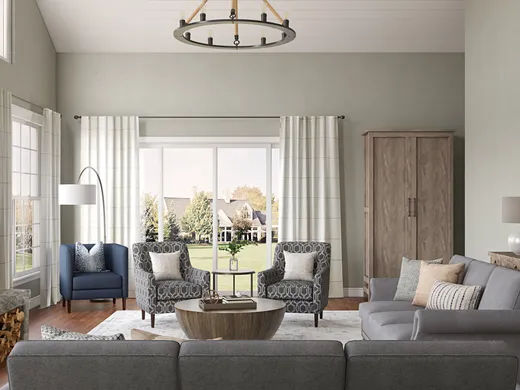 Living Room · Traditional designed by Rachel
