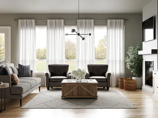Living Room · Contemporary designed by Mariela