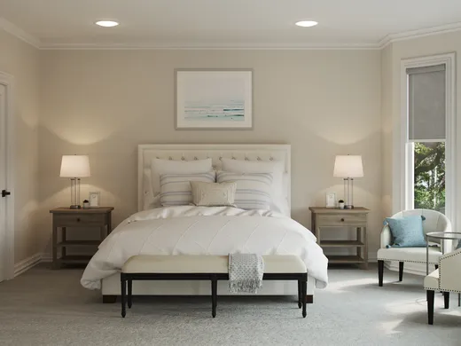 Bedroom · Transitional designed by Erin