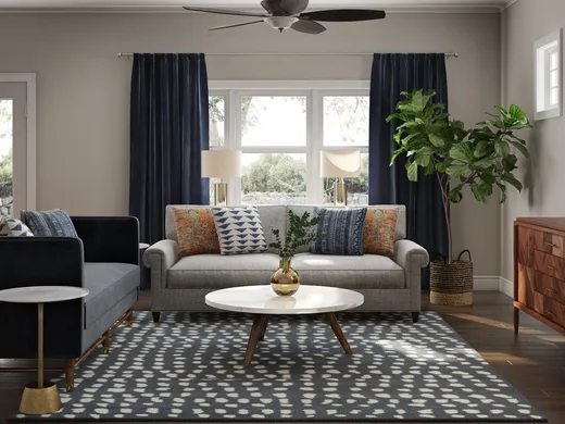 Living Room · Eclectic designed by Erin