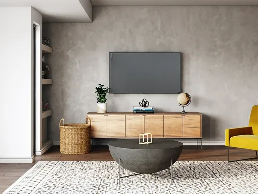 Living Room · Midcentury Modern designed by Cathrine