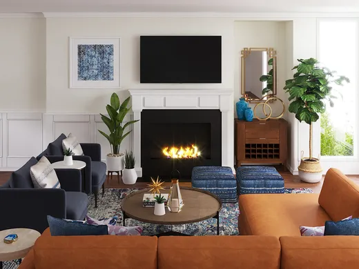 Living Room · Contemporary designed by Elizabeth