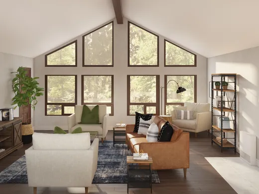 Living Room · Rustic designed by Lauren