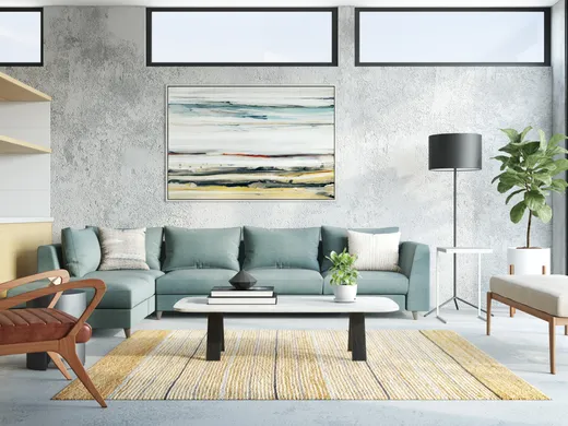 Living Room · Midcentury Modern designed by Sydney