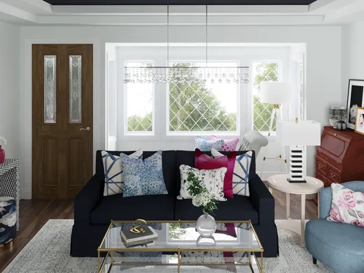 Living Room · Contemporary designed by Caitlin