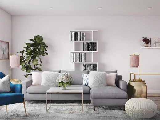 Living Room · Glam designed by Regan