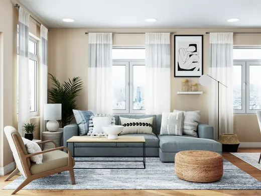 Living Room · Midcentury Modern designed by Dani