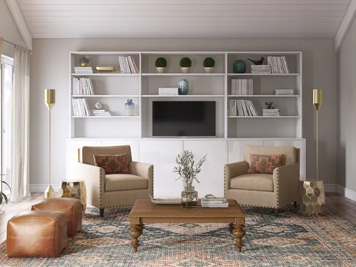 Living Room · Farmhouse designed by Julieta
