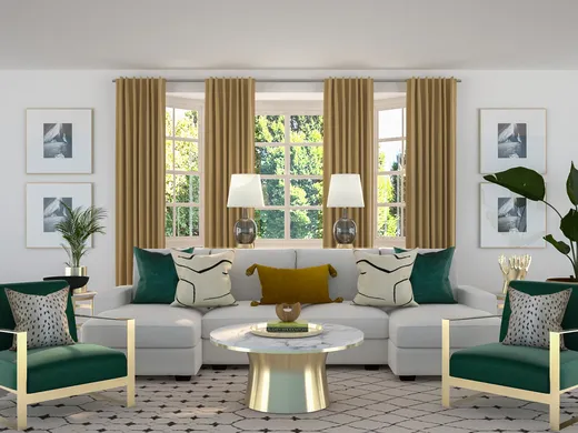 Living Room · Contemporary designed by Kamila