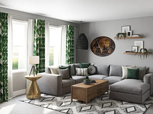 Living Room · Eclectic designed by Carsey