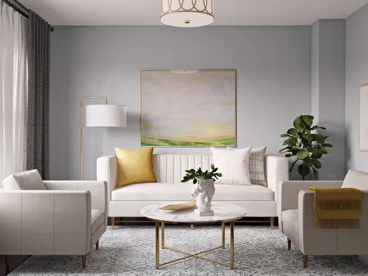 Living Room · Contemporary designed by Erin