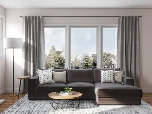 Living Room · Midcentury Modern designed by Allison