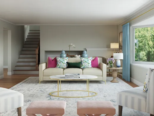 Living Room · Contemporary designed by Lauren