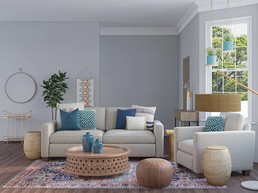 Living Room · Eclectic designed by Kristine
