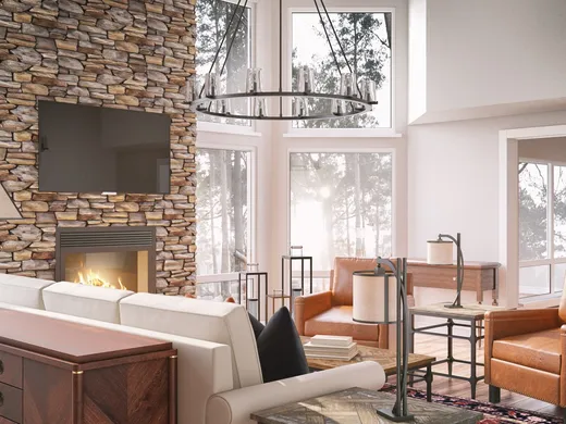 Living Room · Contemporary designed by Mariela