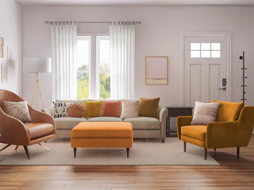 Living Room · Midcentury Modern designed by Hadasa
