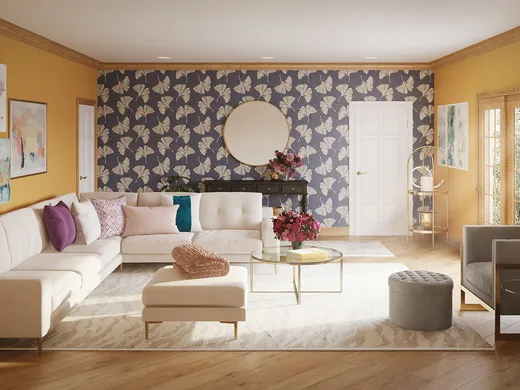 Living Room · Glam designed by Priscila