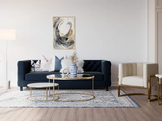 Living Room · Glam designed by Crystal