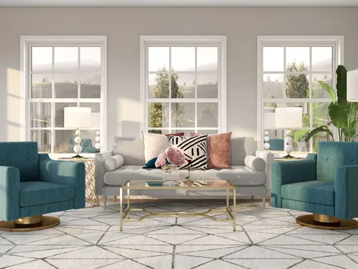 Living Room · Glam designed by Austin