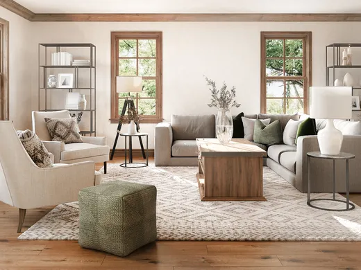 Living Room · Farmhouse designed by Mariel