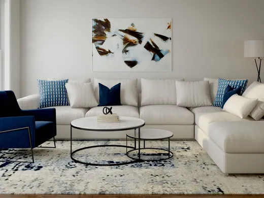 Living Room · Contemporary designed by Katherine