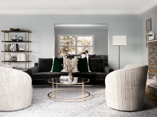 Living Room · Glam designed by Mariel
