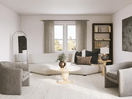 Living Room · Contemporary designed by Katherine