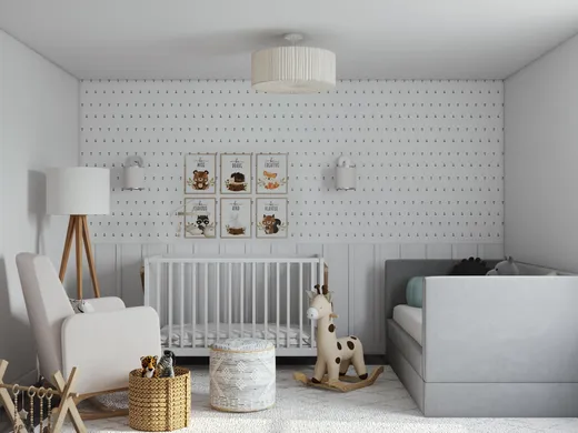 Nursery · Midcentury Modern designed by Regina