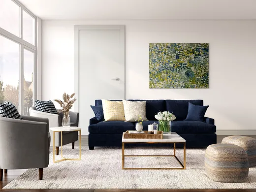 Living Room · Contemporary designed by Mariela