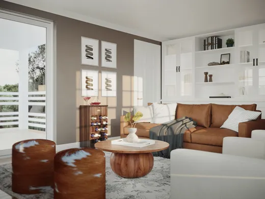 Living Room · Rustic designed by Helene