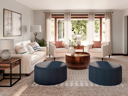 Living Room · Transitional designed by Mariel