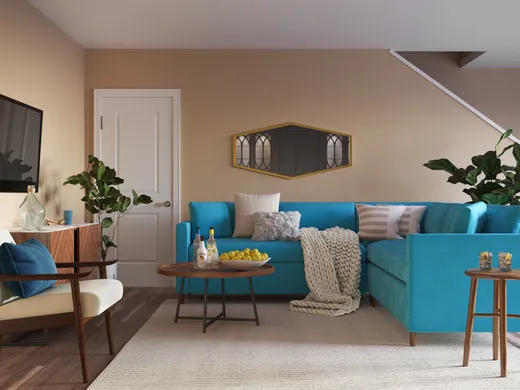 Living Room · Midcentury Modern designed by Senna