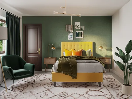 Bedroom · Midcentury Modern designed by Emmanuel