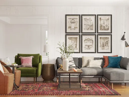 Living Room · Eclectic designed by Nicole