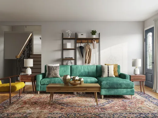 Living Room · Midcentury Modern designed by Emmanuel