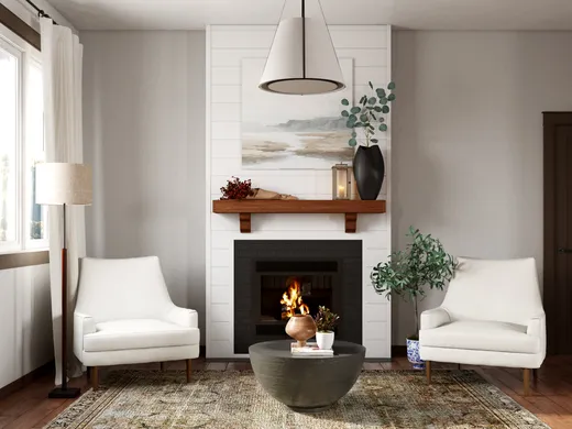 Living Room · Farmhouse designed by Priscila