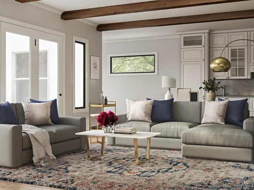 Living Room · Glam designed by Caroline