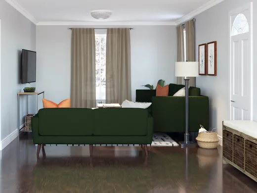 Living Room · Farmhouse designed by Priscila