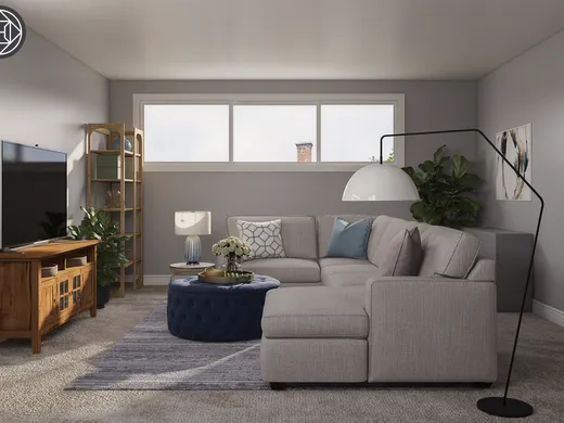 Living Room · Contemporary designed by Rumki