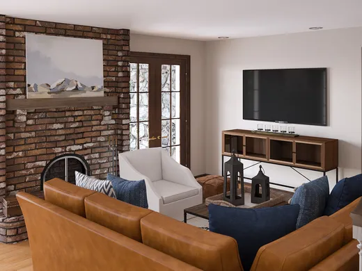 Living Room · Farmhouse designed by Samantha